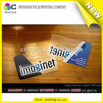 Film lamination clear graphic design business cards